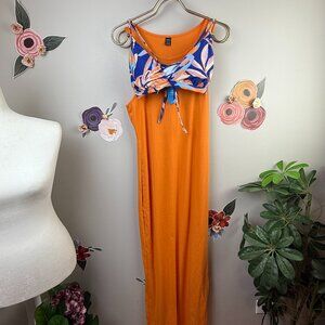 Long Knit Dress & Bikini Top (2 Pieces) Bundle - Size - XL